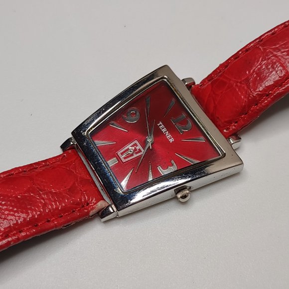 Bijoux Terner Silver Tone And Red Watch - Picture 2 of 11